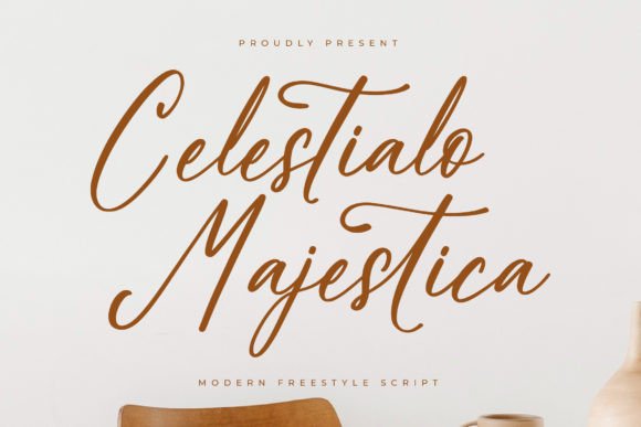 Celestialo Majestica: A Modern Script Font for Editorial Elegance