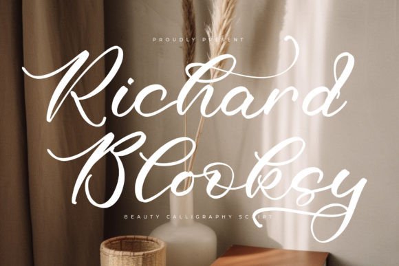 Richard Blooksy: A Luxury Script Font for Elegant Digital Branding
